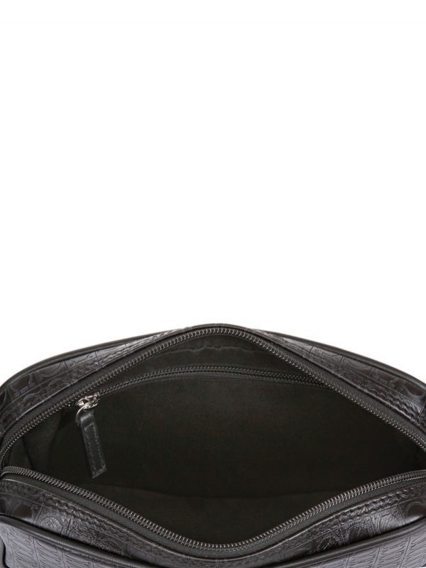 Ferragamo Calfskin Leather Toiletry Bag in Black for Men | Lyst
