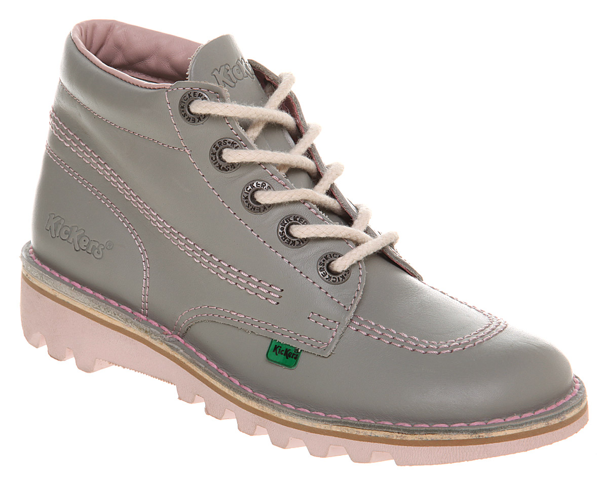 Lyst Kickers  Kick Hi Womens Greypink in Gray