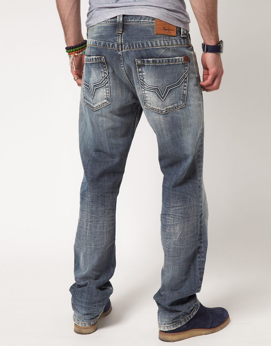 Pepe jeans Pepe Kingston Jeans Regular Fit Light Wash in Gray for Men ...