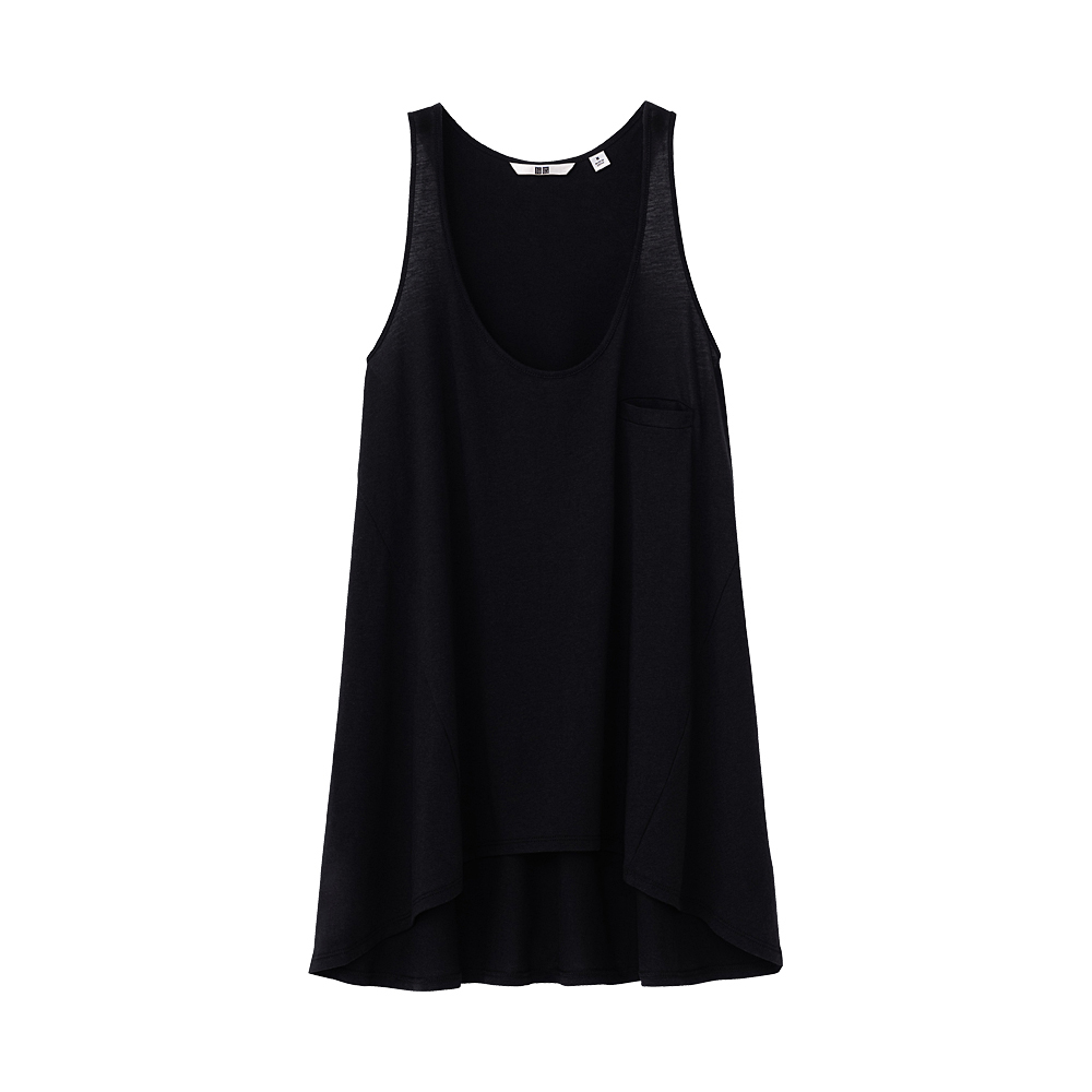 Uniqlo Women Velvet Tank Top in Black | Lyst