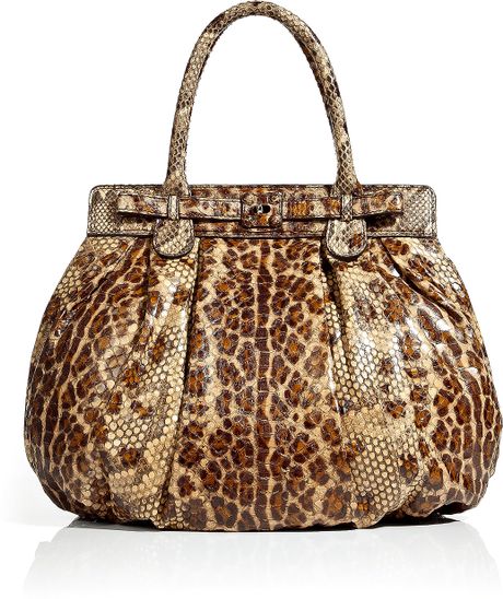 Zagliani Leopard Print Puffy Bag in Brown | Lyst