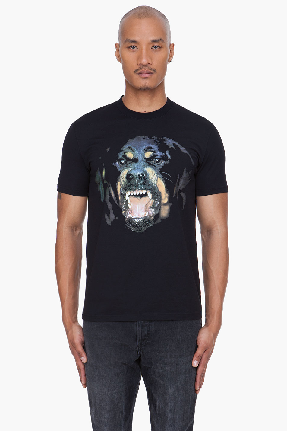 Givenchy Black Rottweiler Print Tshirt in Black for Men | Lyst