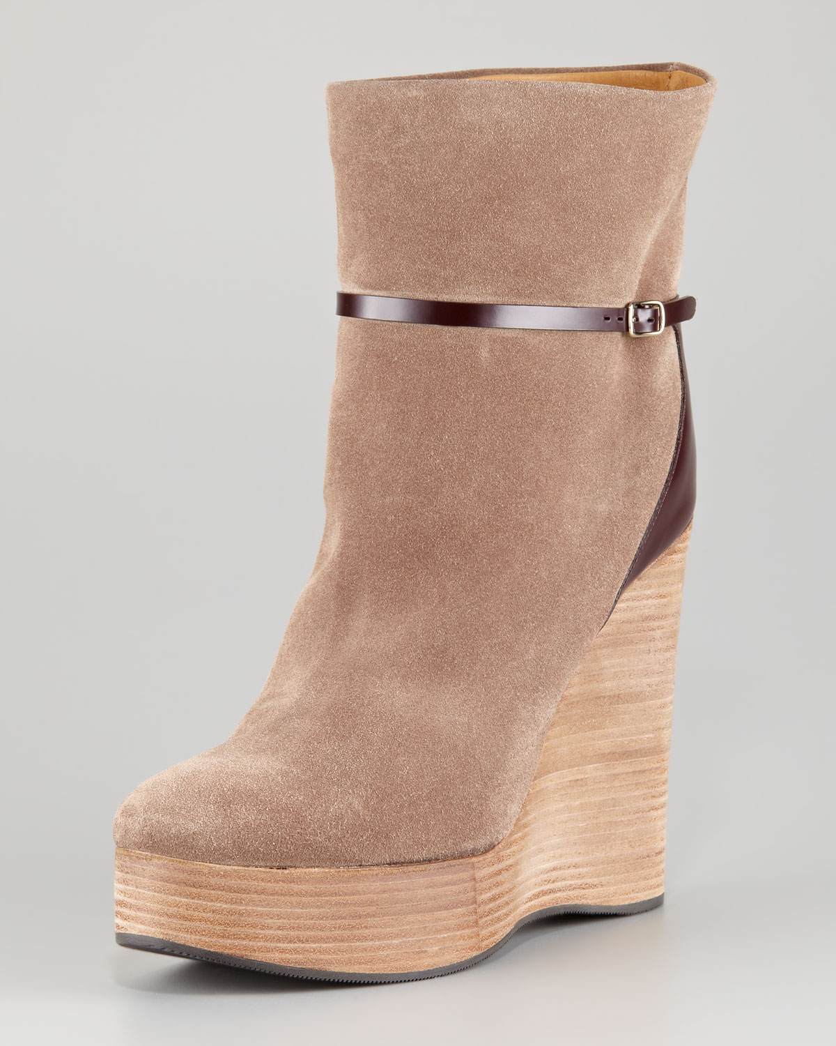 suede wedge ankle boots