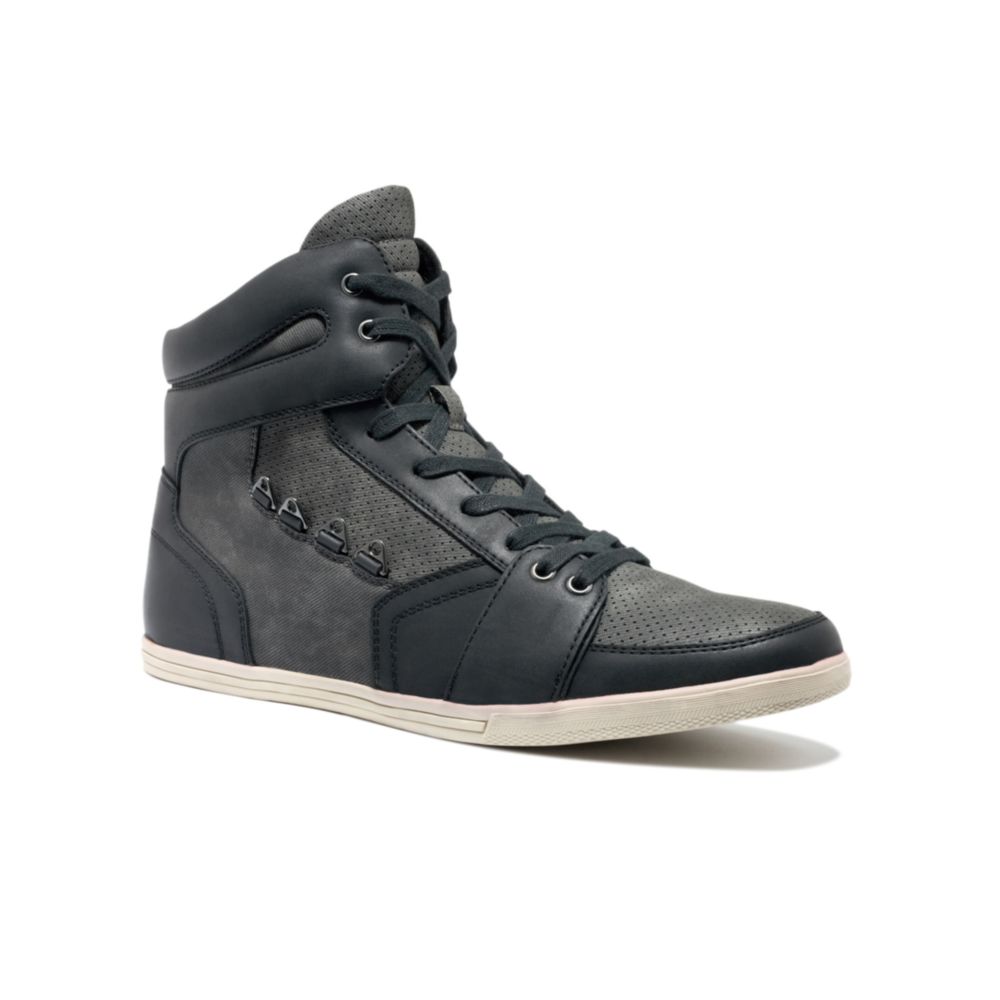 Kenneth cole reaction What I Got High Top Lace Up Sneakers in Black for ...