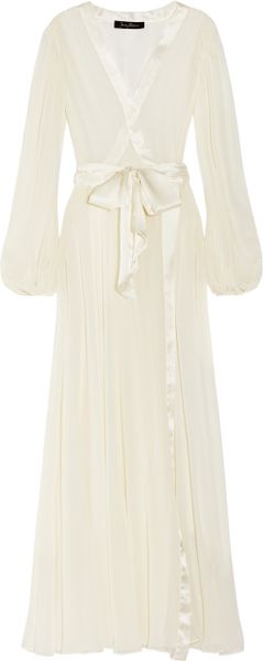 Jenny Packham Silkchiffon Robe in White (ivory) | Lyst