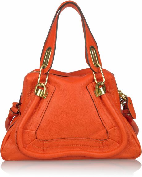 Chloé Paraty Small Leather Bag in Orange | Lyst