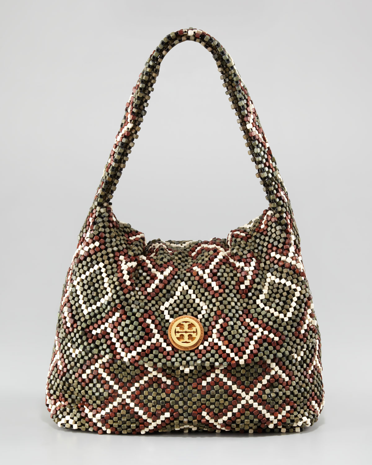 Lyst Tory Burch Wooden Beaded Shoulder Bag