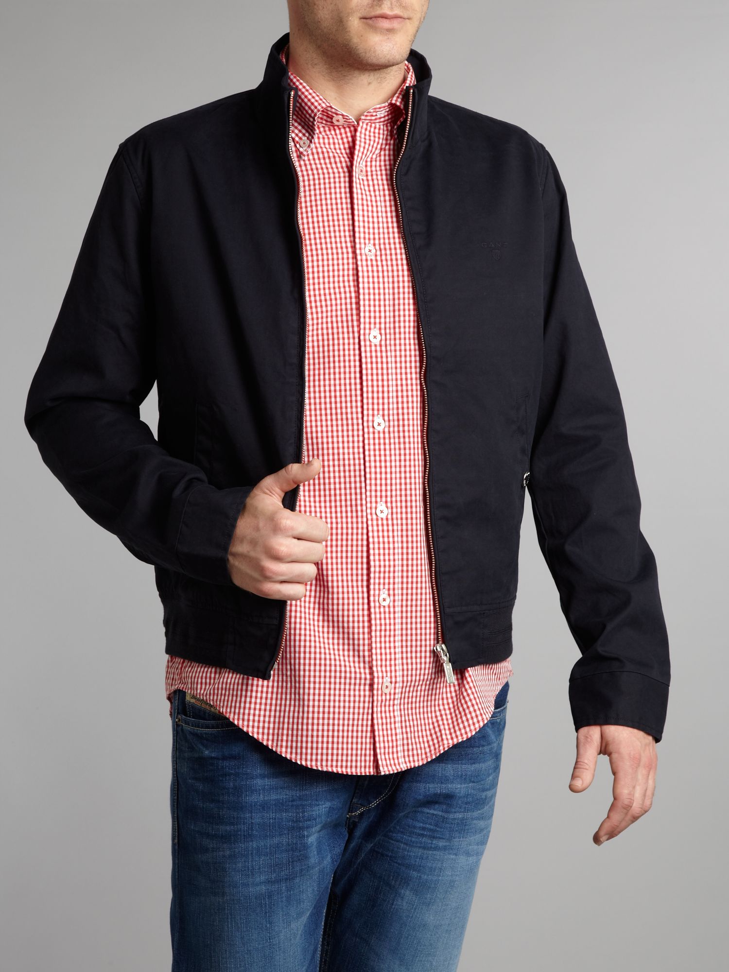 Gant Canvas Harrington Jacket in Blue for Men Lyst