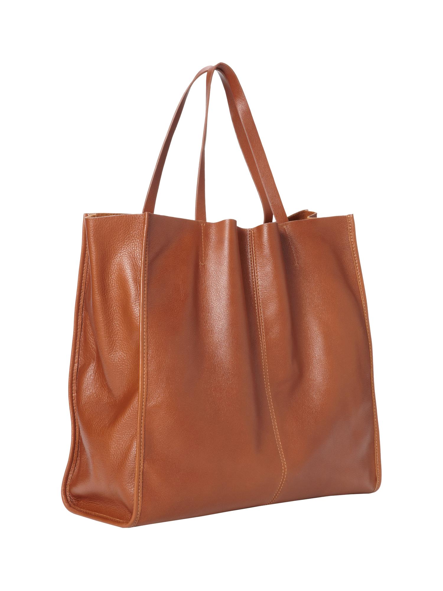 Gap Leather Travel Tote in Brown (saddle) | Lyst