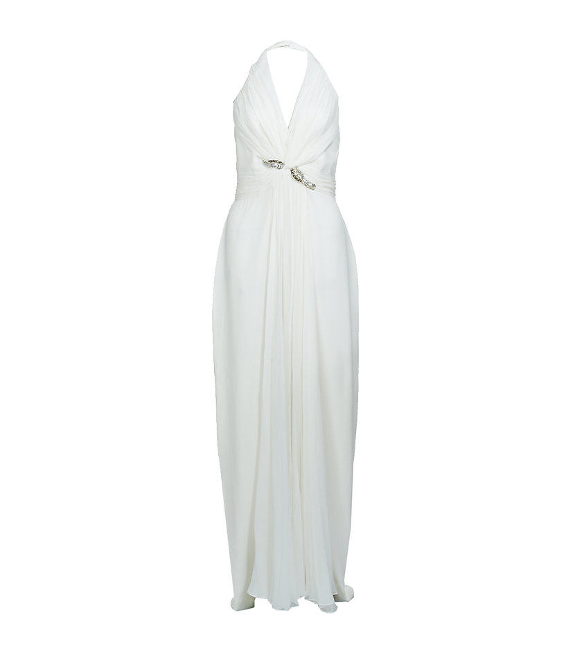 Notte by marchesa One-shoulder Silk-crepe Gown in White | Lyst
