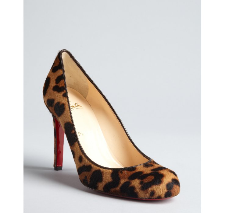 Christian louboutin Tan Leopard Pony Hair Simple 100 Pumps in ...  