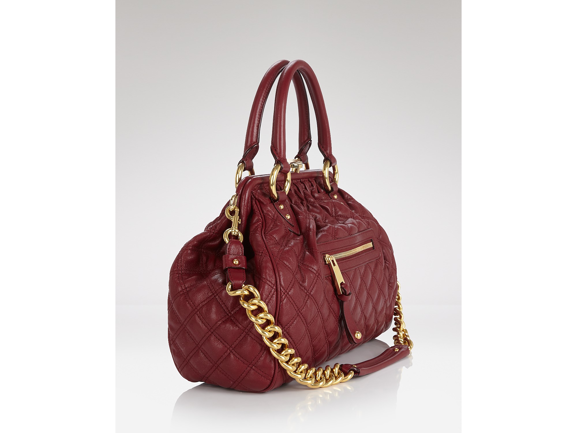 Lyst Marc Jacobs Shoulder Bag Quilted Stam in Natural