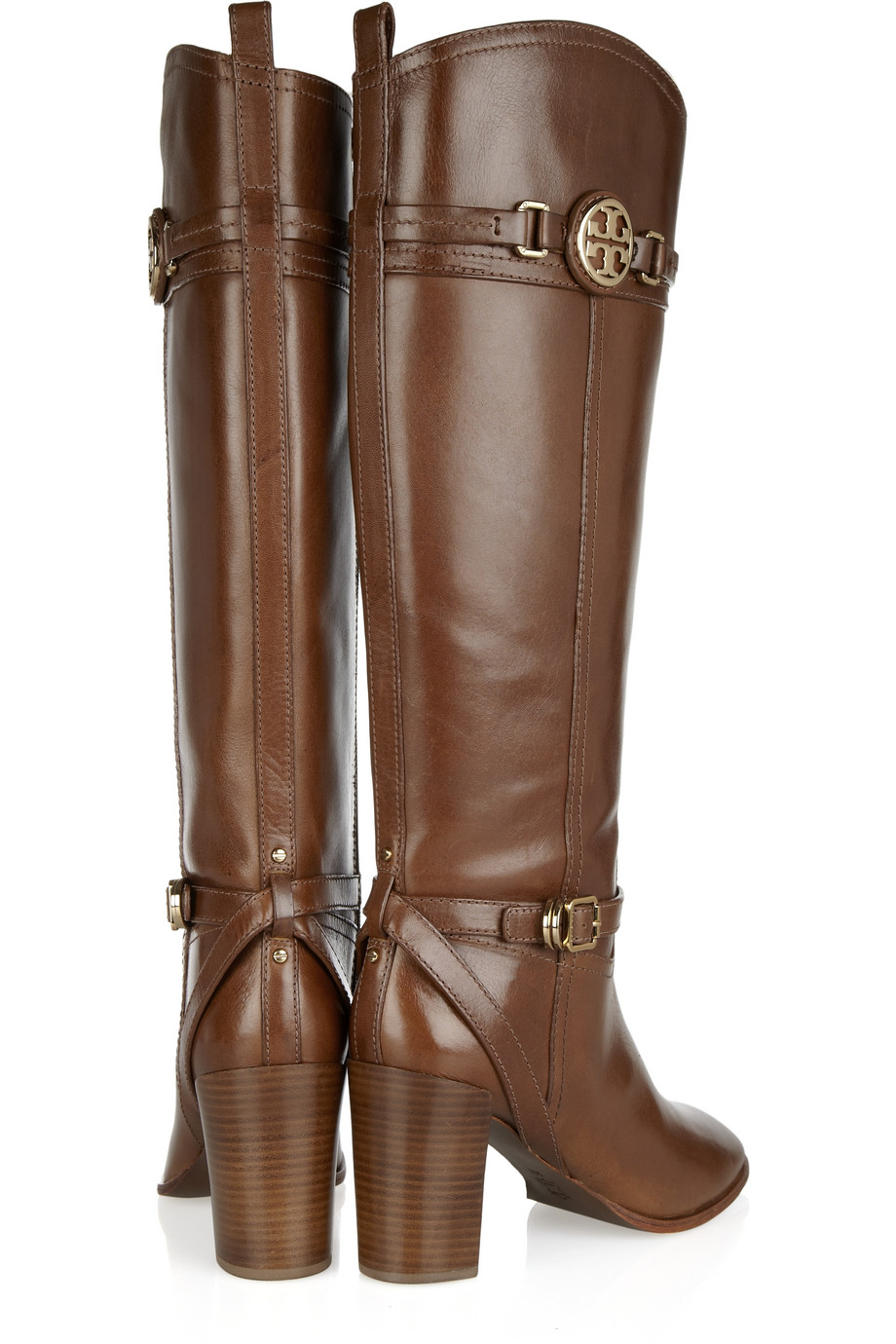 Tory burch Calista Leather Knee Boots in Brown | Lyst