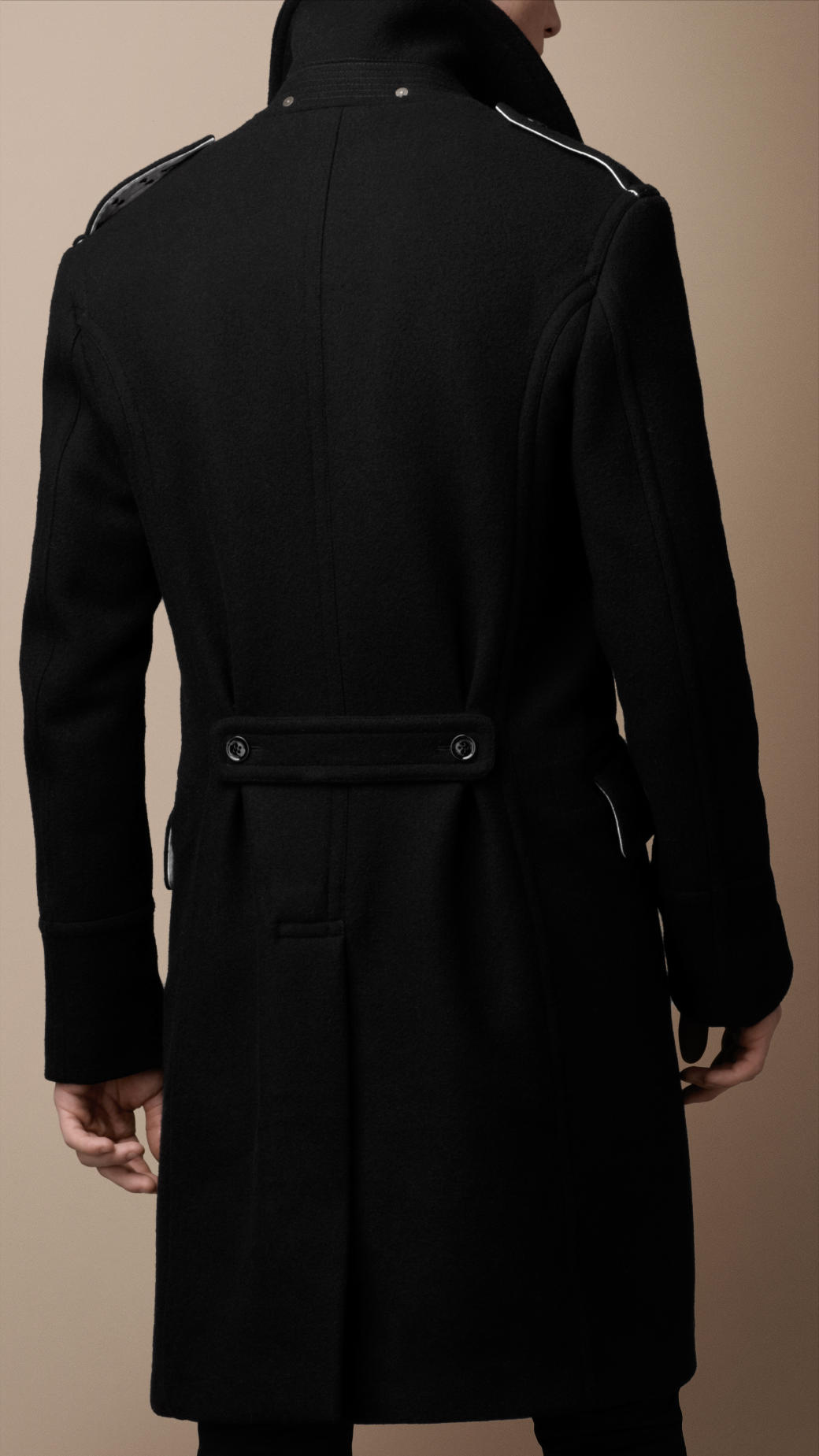Lyst - Burberry Brit Oversized Wool Blend Great Coat in Black for Men
