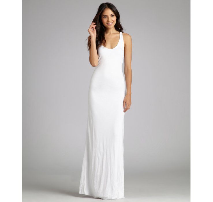 long white jersey dress