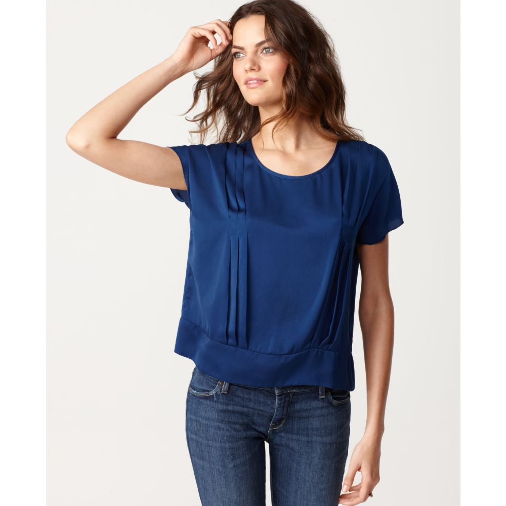 women's short sleeve chiffon blouse