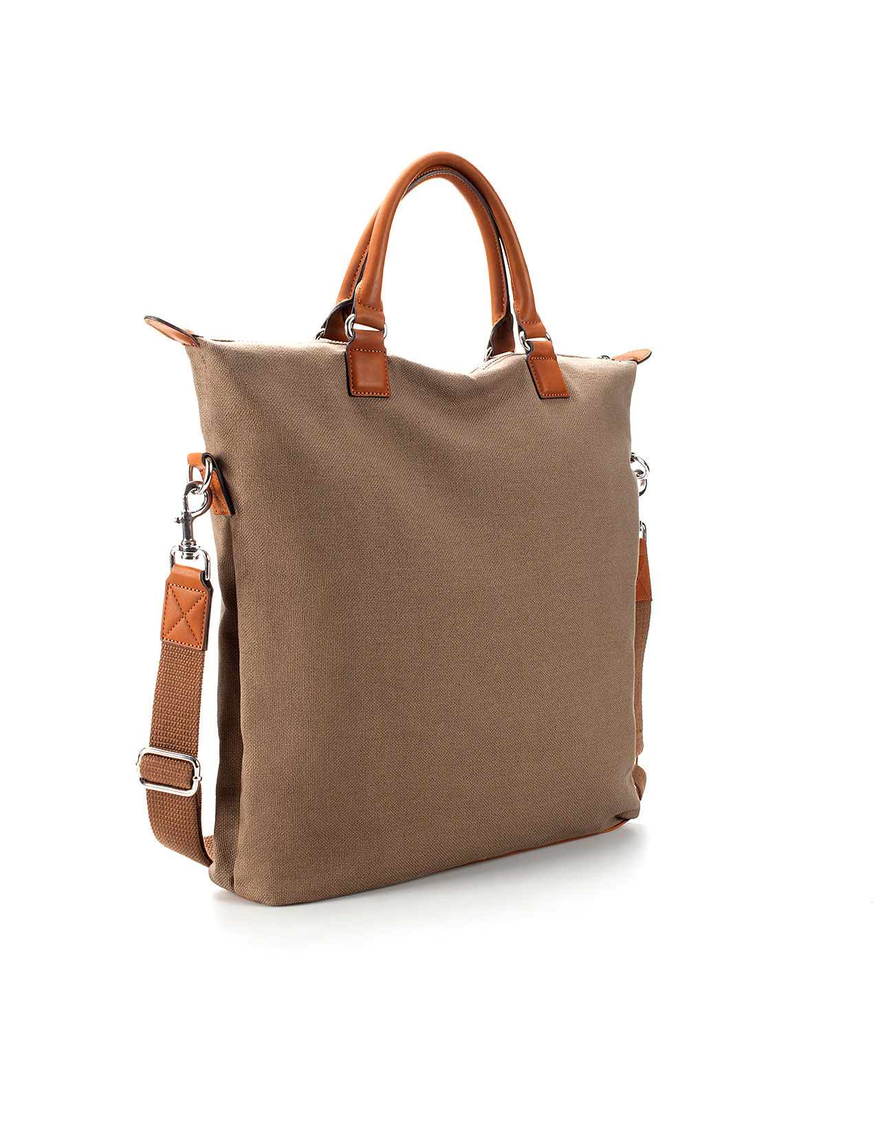 Zara Fabric Handbag in Brown for Men Lyst