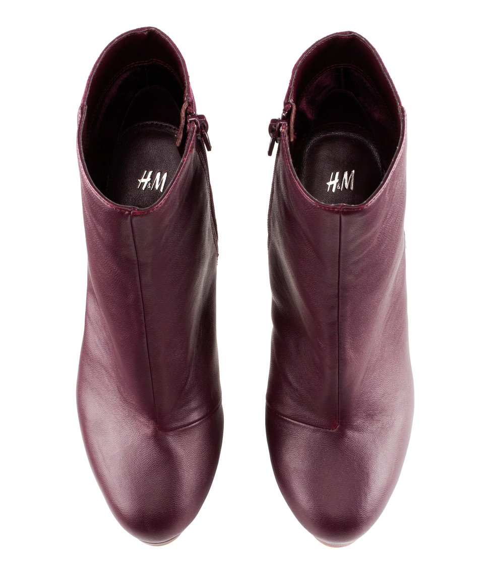 Lyst H&amp;m Ankle Boots in Red