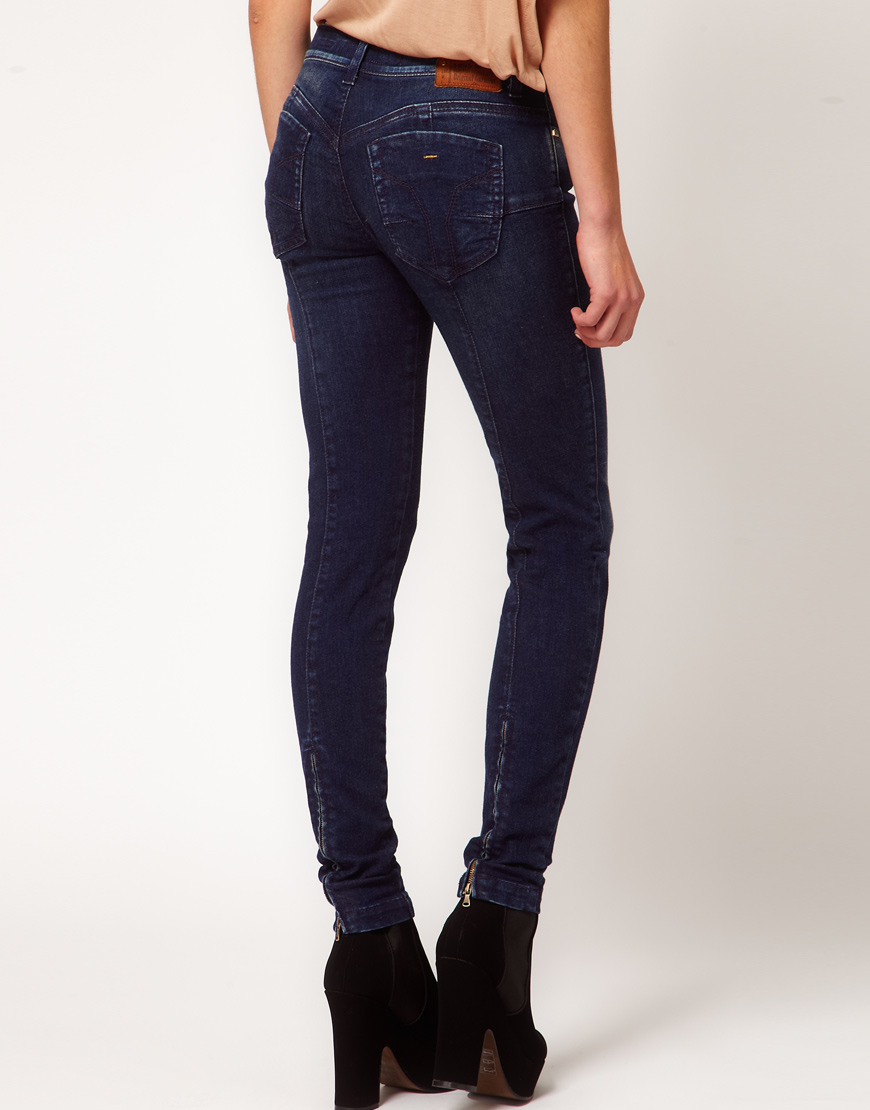 Lyst - Miss Sixty Magic Malone Skinny Jeans with Zip Back in Blue