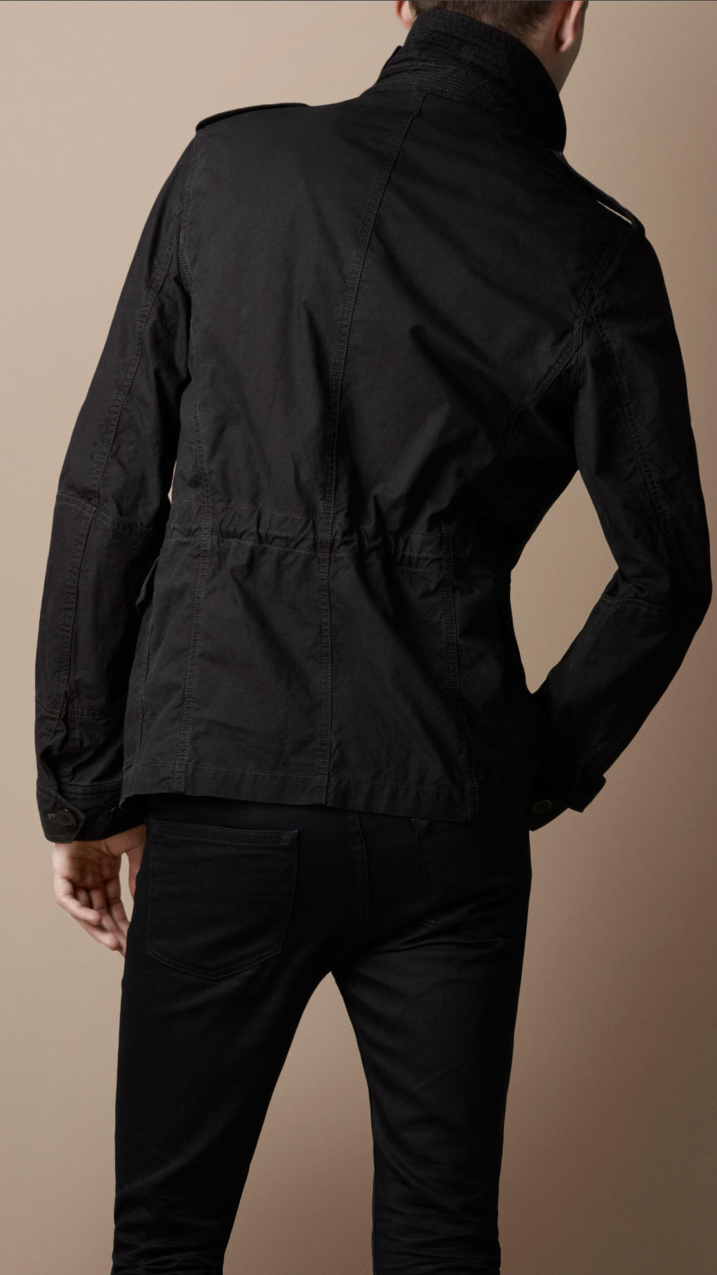 Lyst Burberry Brit Heritage Cotton Field Jacket In Black For Men