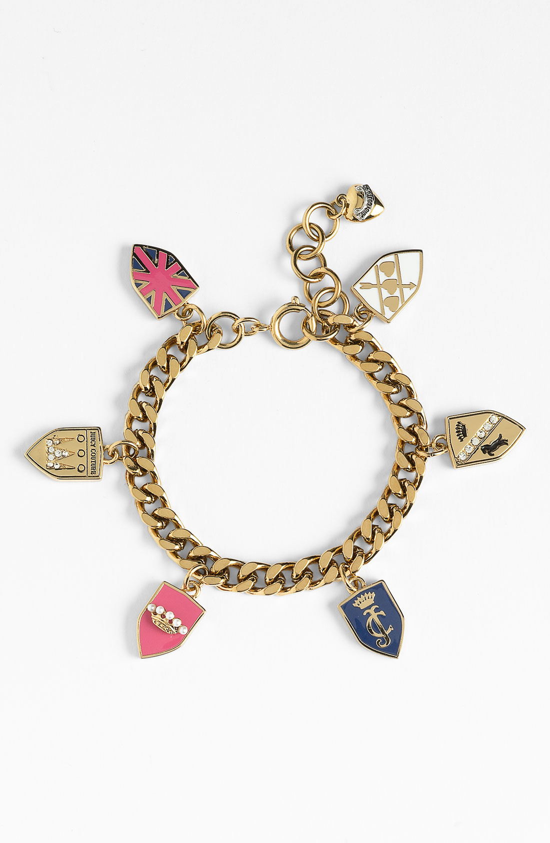 Juicy Couture Warrior Princess Charm Bracelet in Pink (pink multi/ gold ...