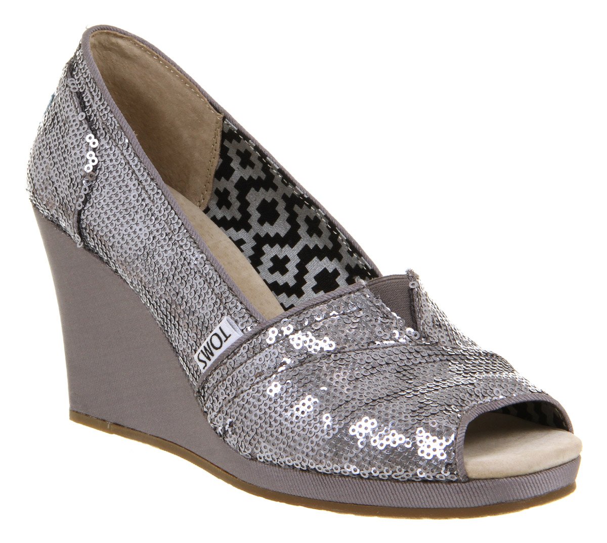 pewter open toe shoes