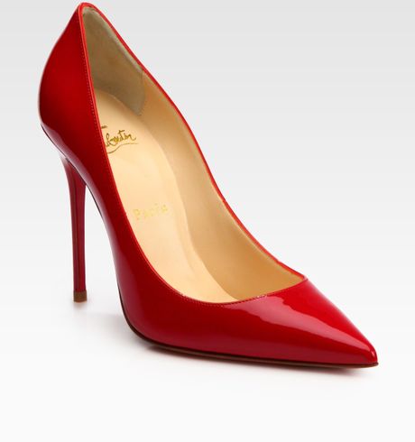 Christian Louboutin Patent Leather Pumps in Brown (red) | Lyst