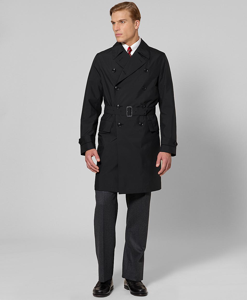 Lyst - Brooks Brothers Doublebreasted Trench Coat in Black for Men