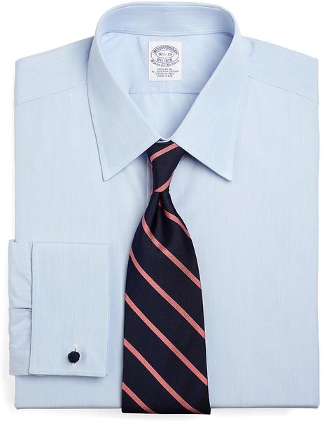 Brooks Brothers Madison Fit Tennis Collar French Cuff Dress Shirt in ...