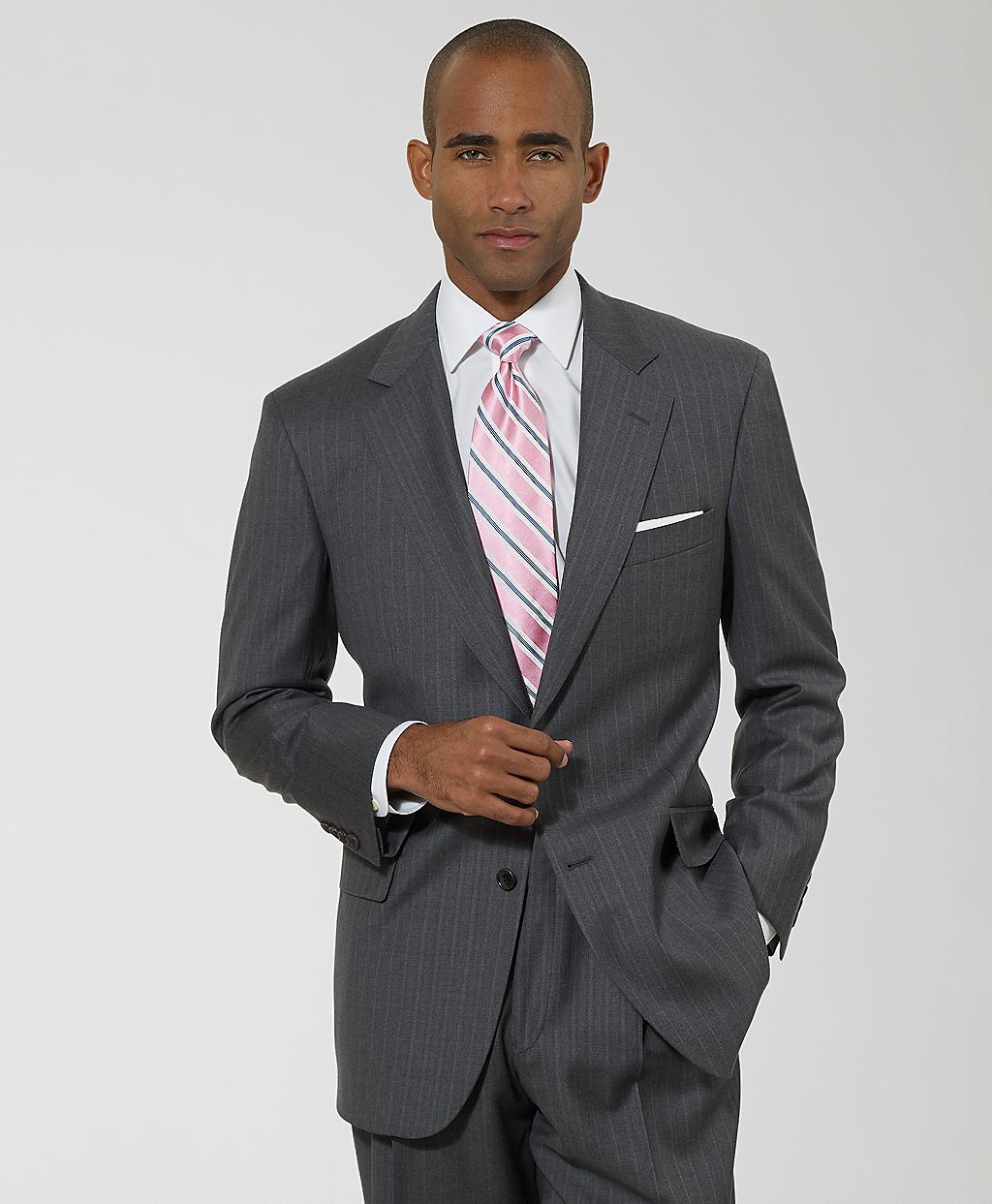 Lyst - Brooks Brothers Madison Saxxon Stripe Suit in Gray for Men