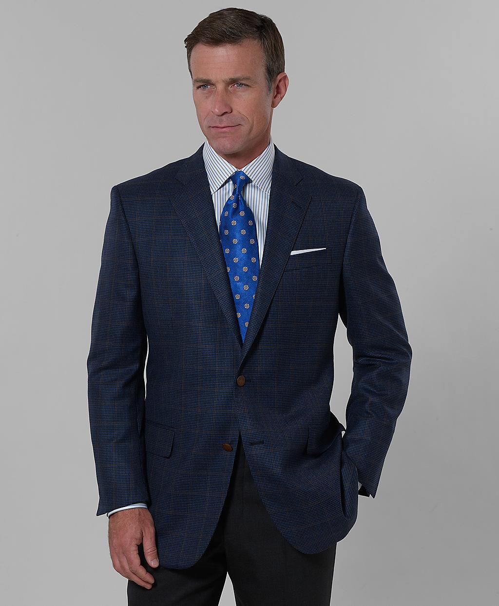 Brooks Brothers Madison Fit Saxxon Check with Deco Sport Coat in Blue ...