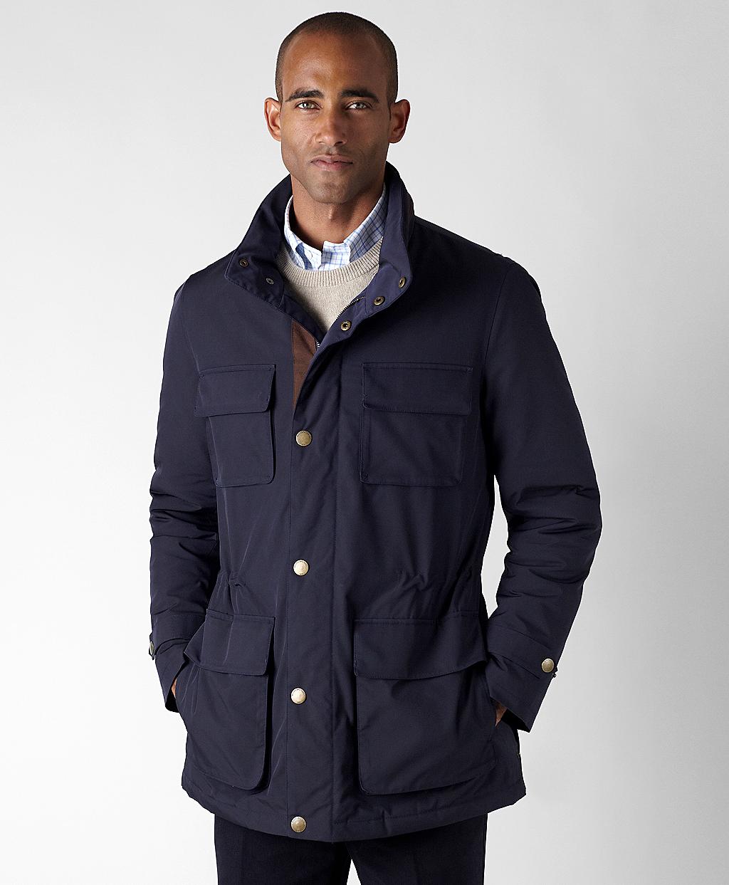 Lyst - Brooks Brothers Nylon City Parka in Blue for Men