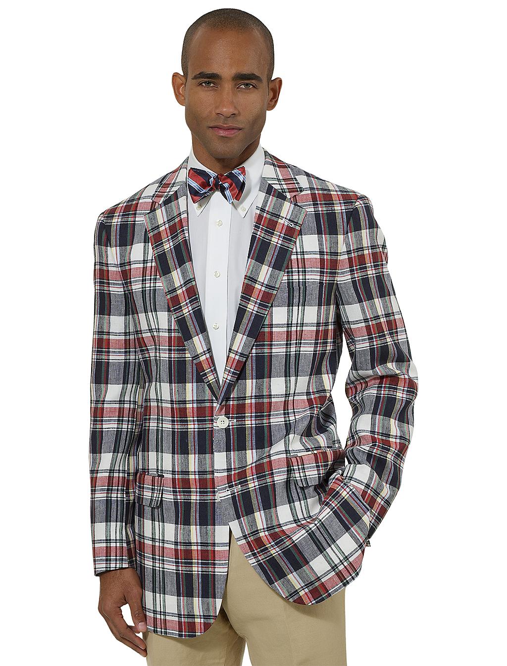 Lyst - Brooks Brothers Madison Fit Irish Linen Tartan Sport Coat in ...