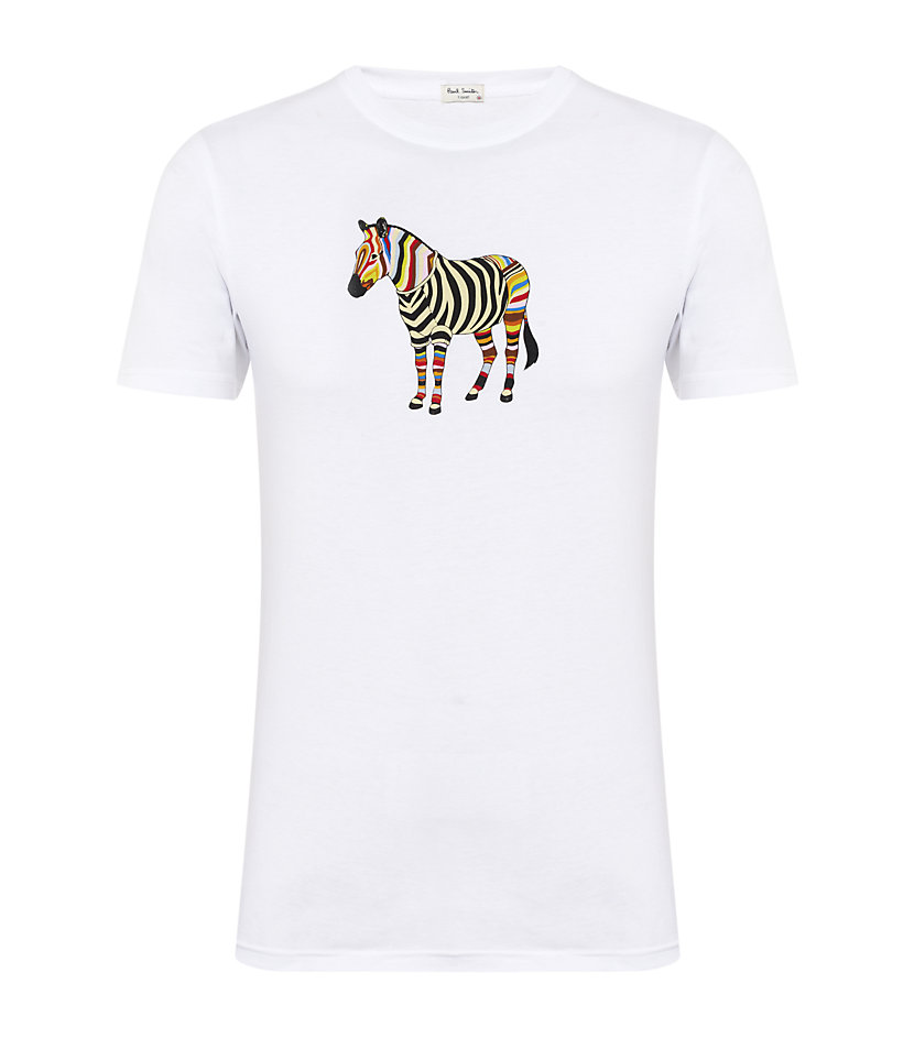 Paul Smith Zebra Print T-shirt in White for Men (zebra) | Lyst