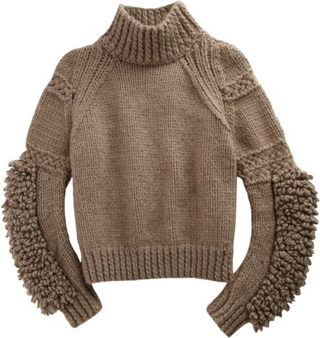 Belstaff Chunky Knit Sweater in Brown | Lyst
