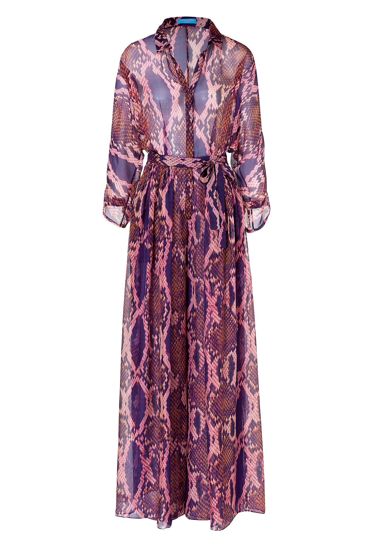 Matthew Williamson Escape Purple Snake Print Oversized Jumpsuit in ...