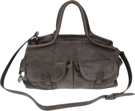 Stefanel Medium Leather Bag in Khaki | Lyst