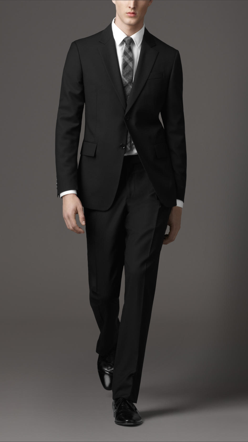 Burberry Classic Fit Virgin Wool Suit in Black for Men | Lyst