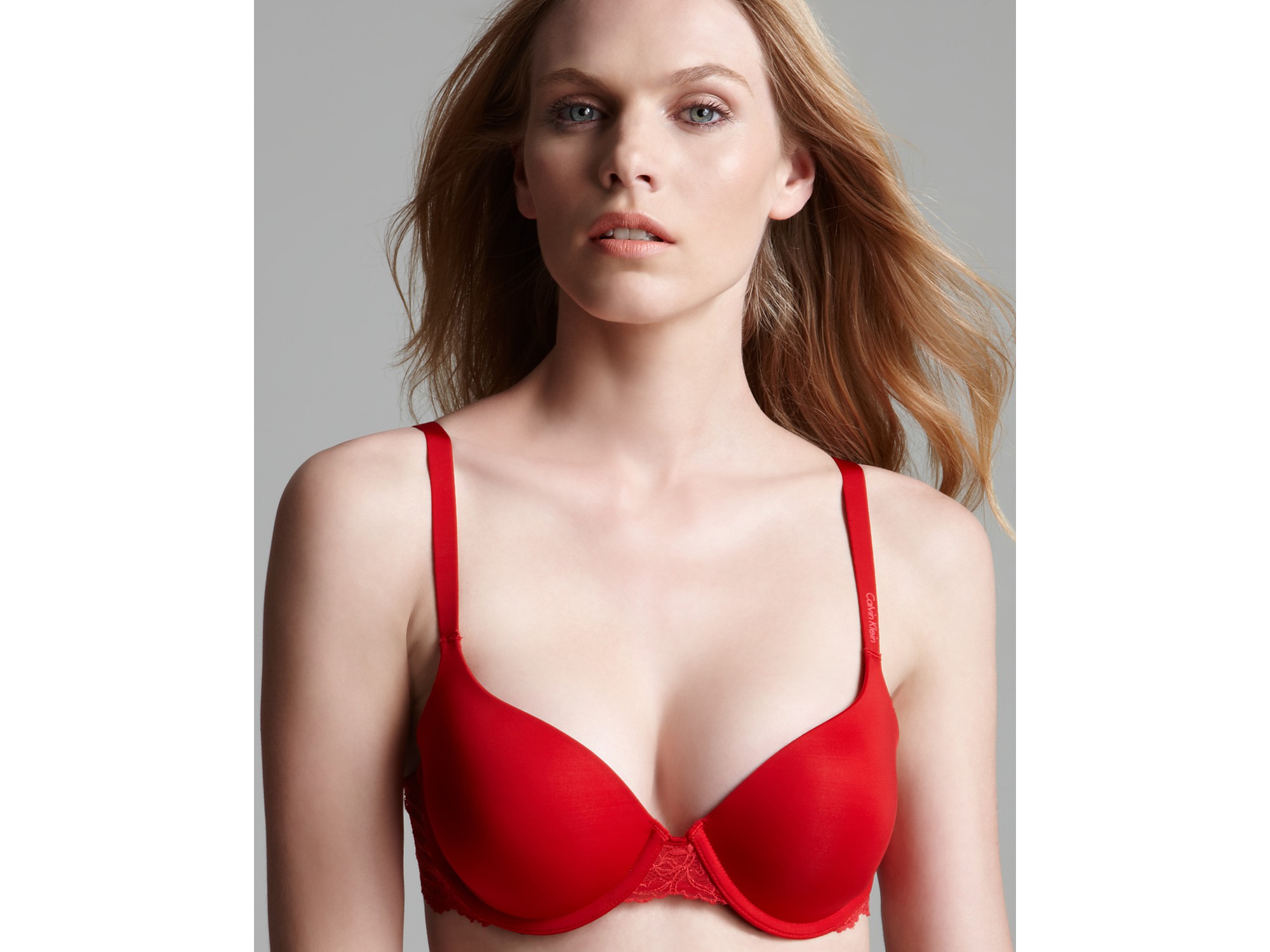 Lyst Calvin Klein Underwear Demi Bra Seductive Comfort In Red 