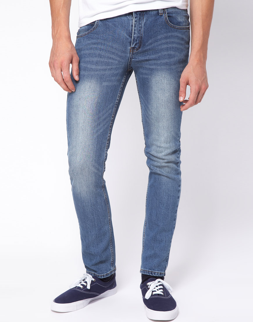 Lyst - Cheap Monday Tight Blue Wave Skinny Jeans in Blue for Men