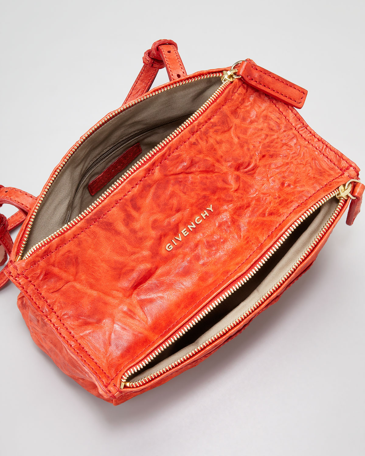 Lyst - Givenchy Pandora Mini Crossbody Bag Old Pepe in Orange