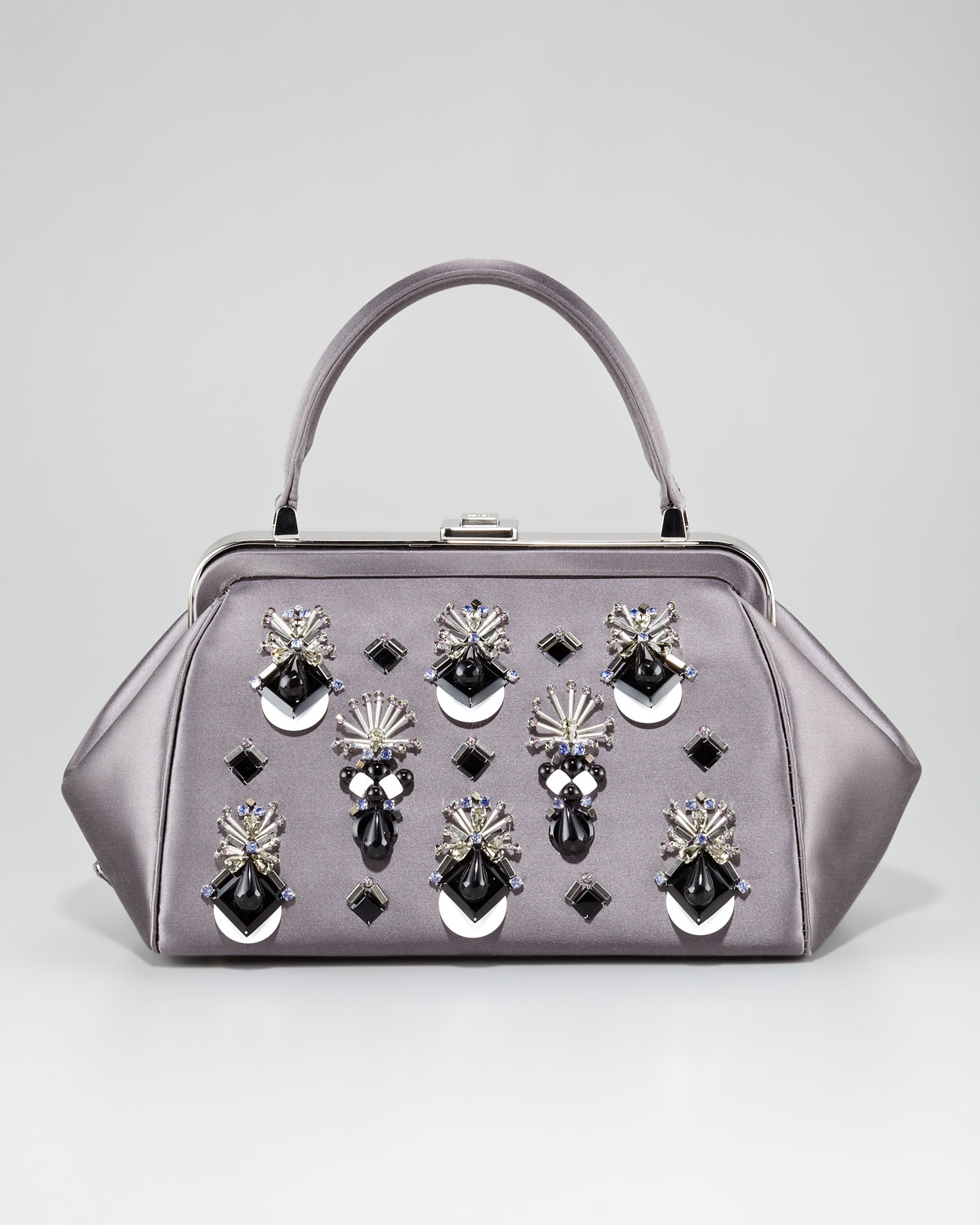 Lyst Prada Jeweled Doctors Bag In Metallic Gallery