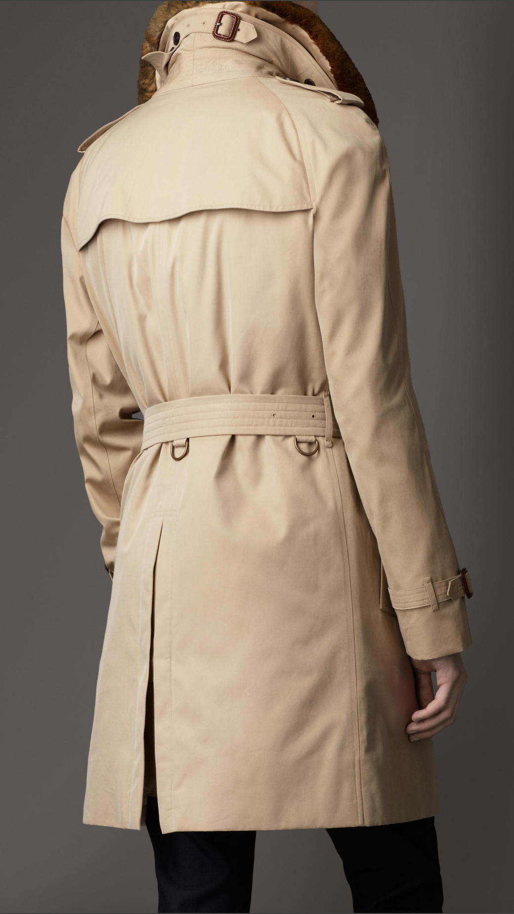 Burberry Midlength Cotton Gabardine Trench Coat in Natural for Men - Lyst