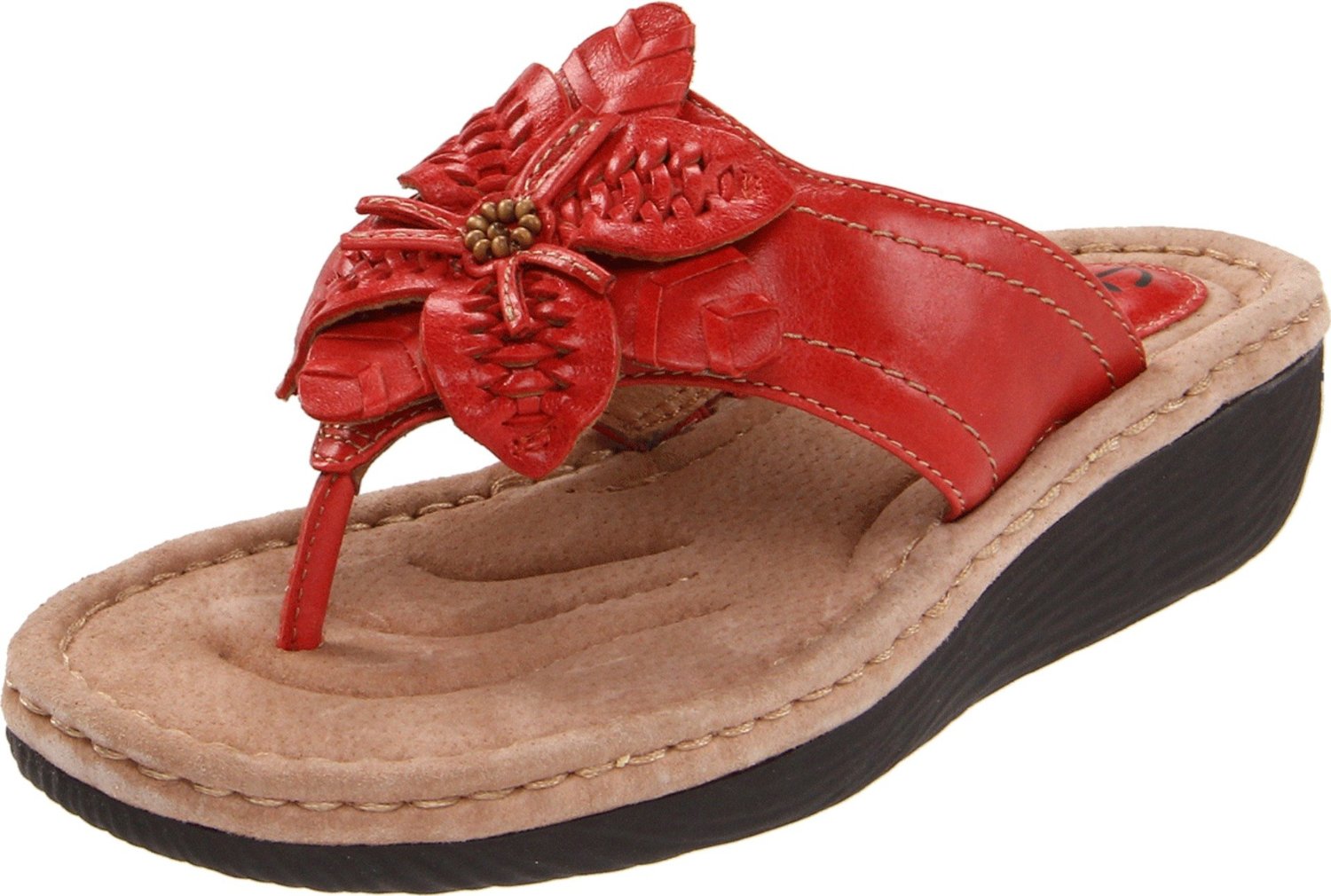 clark leather thong sandals