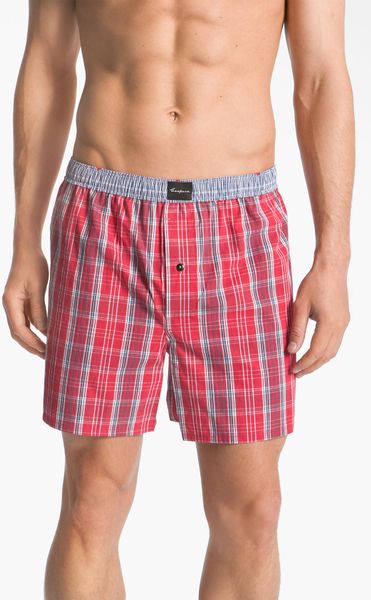 Coopers By Jockey Woven Boxer Shorts in Red for Men (henry ruby fusion ...