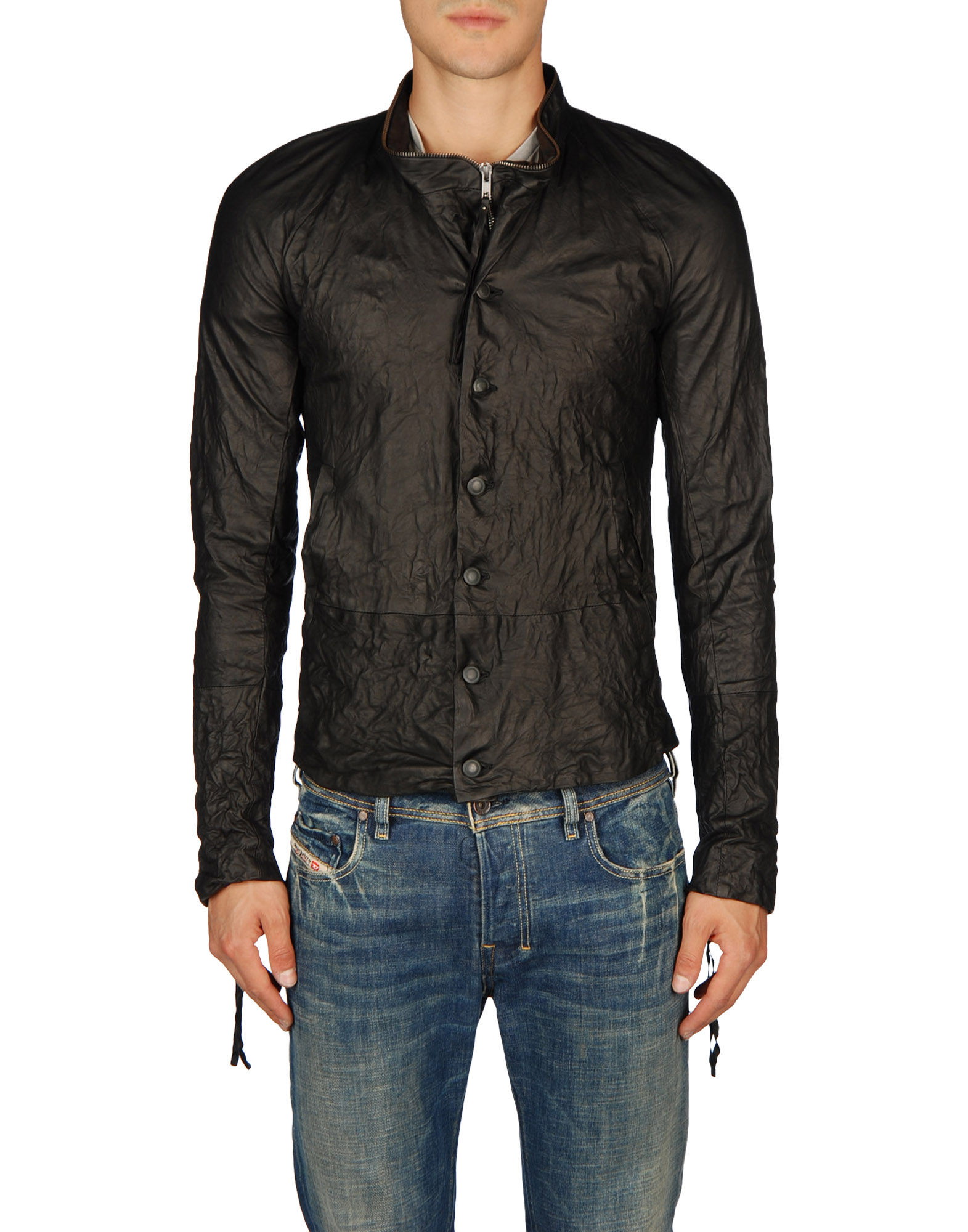 Diesel Black Gold | Brown Leather Outerwear for Men | Lyst