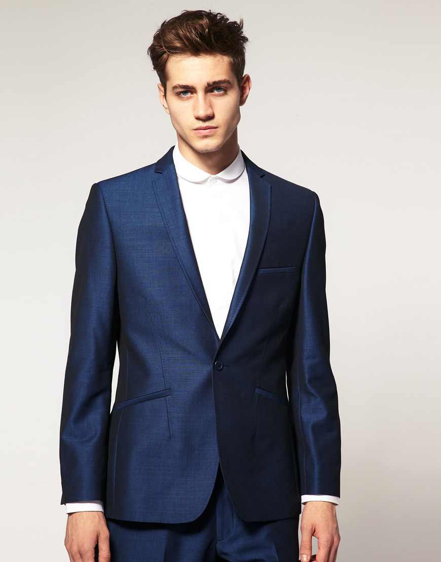 Lyst - Lambretta Fashion Fit Bright Suit Jacket in Blue for Men