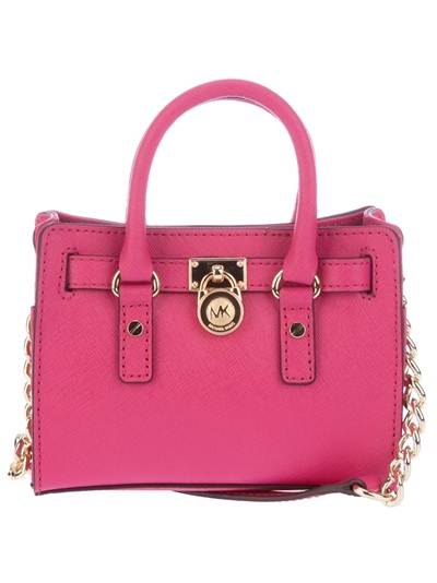 Michael kors Mini Hamilton Bag in Pink | Lyst