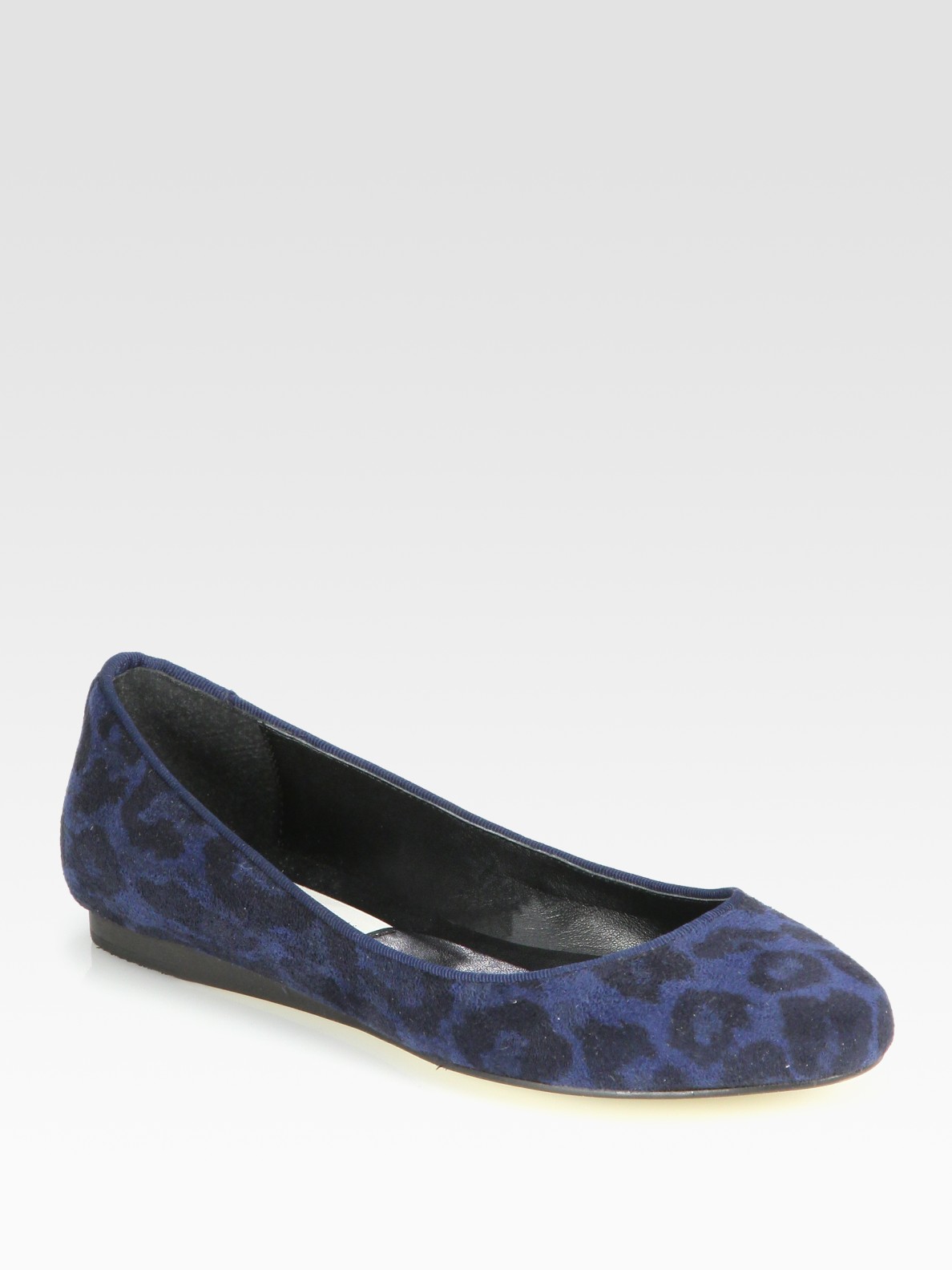 blue leopard flats