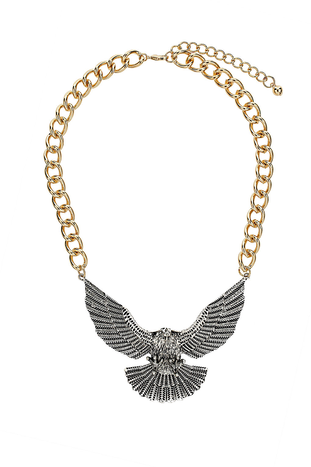 Lyst - Topshop Eagle Necklace in Metallic